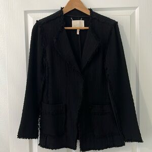 Rebecca Taylor Boucle Blazer in Black size 8
